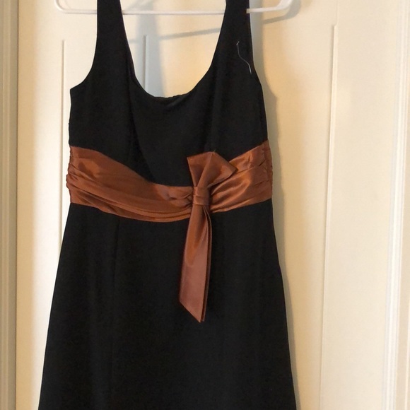 Jessica Howard cocktail dress, sz 10, black with golden brown accent, NWT - Picture 2 of 4